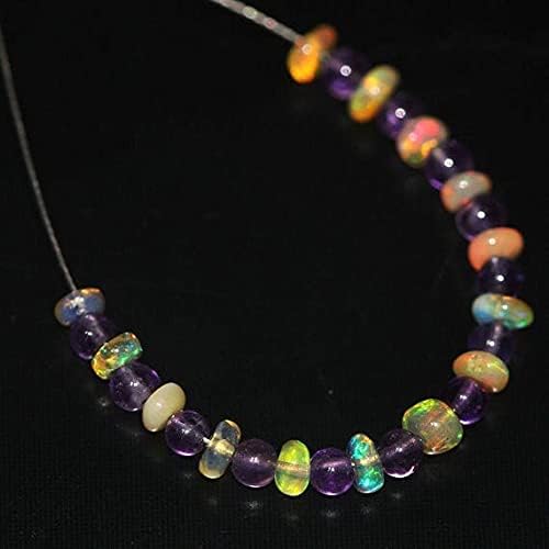 Opal de feu d'Éthiopie et améthyste, perles de prestige pour bijoux d'exception - 3