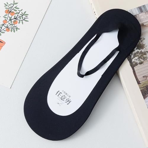 Image of 4 Pairs No Show Thin Socks with Sling Non-Slip Invisible Sock Ice Silk Ultra Low Cut Liner Socks for Girls Women (2 Pairs Black+2 pairs Beige)