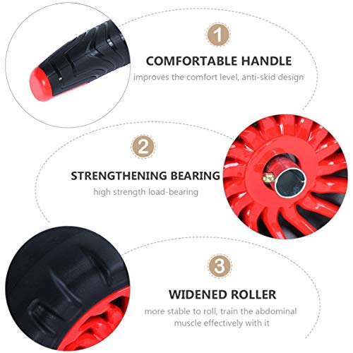 Roda fitness Besportble com joelheira para treino, equipamento de exercício com roda de rolo de ABS