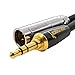 KONDOR BLUE Mini XLR to 3.5mm Mini Jack (1/8 inch) TRS Stereo Mic 12 inch Cable for Lapel Lavalier Microphones Pocket Cinema 4K Video Assist Rode Video Mic Pro + Sound Wireless Audio Receivers