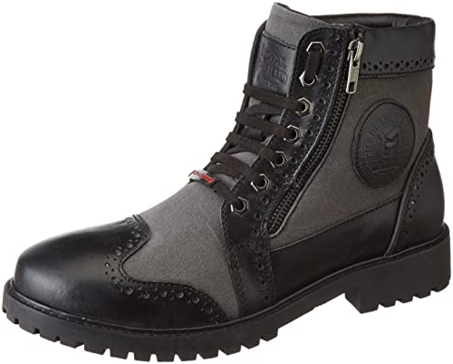 Image of Royal Enfield Military Vibe Boots Brown & Navy