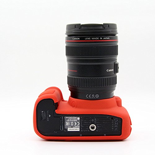 Zakao - Funda para cámara digital Canon Eos 6D (silicona, ligera, delgada, goma), color rojo