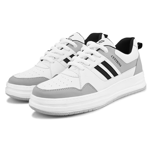 Image of Centrino High Top Sneakers for Men | Shoes for Man Stylish | Casual Lace-Up Lightweight Canvas Walking Shoes | Cushioned Insole | Breathable Comfortable | Anti-Skid Sole | Trendy Mens Sneaker Shoes (9538)