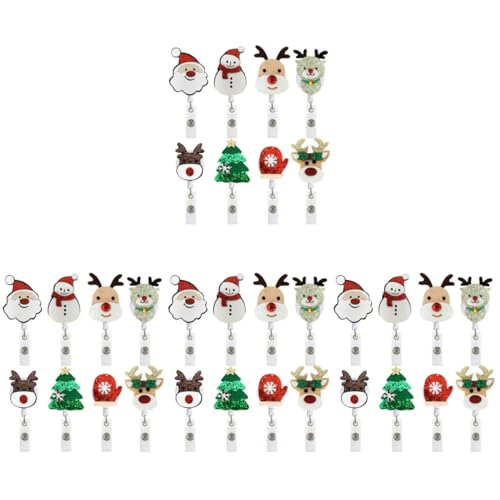 Enrouleurs rétractables Lurrose boutons de Noël, idée cadeau originale pour infirmière