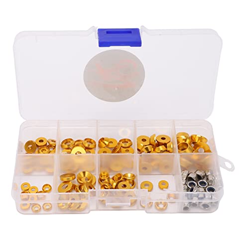 Rondelle pour vis RC en aluminium doré CNC Pilipane pour châssis et moteur de voiture 1/10 et 1/8