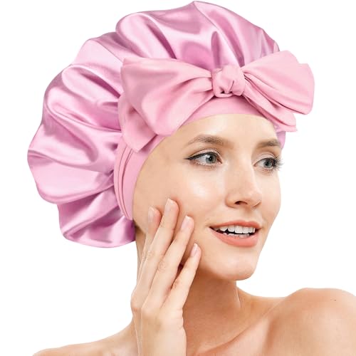 Doitory Satin-Seidenhaube Rosa Schlafhaube