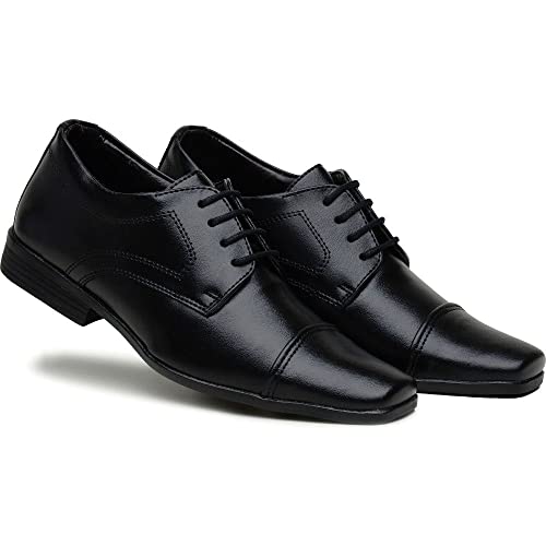 Sapato Social Masculino Bertelli Infantil Elegante e Confortavel Amarração em Cadarço Preto (35)