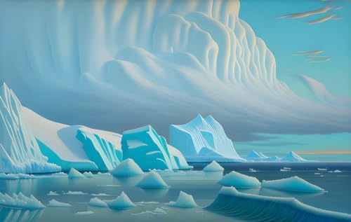 Affiche Antarctique Hummocks 58x90 cm SERENDIPITP impression sur toile moderne pour decoration