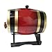 YANGUANG Botte di Rovere Botte di Whisky da 20 Litri, Botte di Invecchiamento in Rovere con Supporto, Birra, Vino, Liquori, Porta per Whisky (Color : Deep Red, Size : 20L)