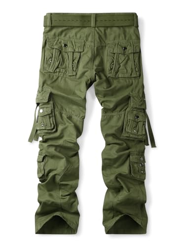 Pantalon cargo décontracté en coton pour homme coupe ample Aeslech