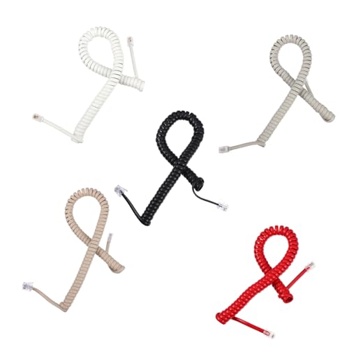 Cable telefónico espiral pack de 10 cables de repuesto para auriculares de teléfono fijo