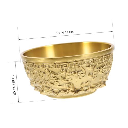 Cuenco Cornucopia Zerodeko de Resina Dorada para Decoración Feng Shui 3