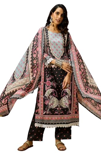Image of Janasya Women Kurta Pant With Dupatta Set