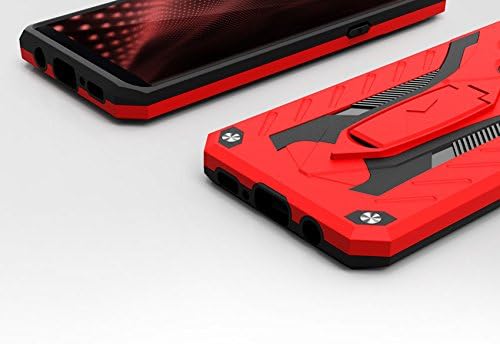Zizo Static Series Compatible with Samsung Galaxy S8 Plus Case Military Grade Drop Tested with Built in Kickstand RED Black