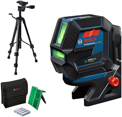 Bosch Professional Laser Level GCL 2-50 G (Green Laser, Indoor, S...