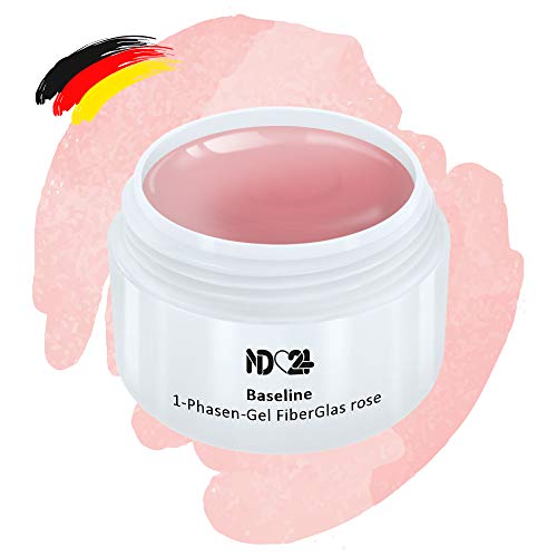 Fiberglas 1-Phasen Allround Gel Rosa Mittelviskos - Uv Fiber Glas Nagelgel - Made in Germany (5ml)