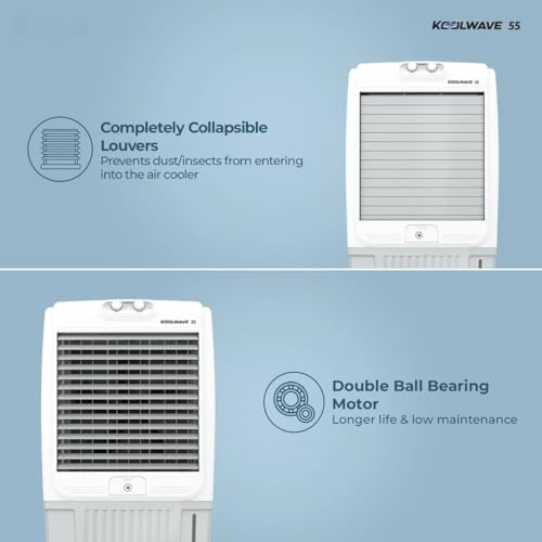 Image of Havells KoolWave 55 L Desert Air Cooler (White Grey)