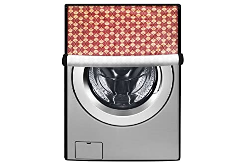 Image of Stylista Washing Machine Cover Compatible for IFB Senator Smart 8 Kg Front-Load Counterchange Pattern Brick