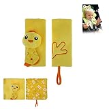 Infant Baby Car Seat Strap Covers, Stroller Belt Covers Shoulder Pads(2 Pack), Yellow Duck Cartoon A