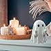 Ghost Figurines Halloween Decorations, Small Resin Ghosts Statue Halloween Decor, Cute Ornaments for Home Indoor Porch Office Desk (Ghost)
