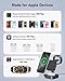 3 in 1 Wireless Charging Station for Apple Devices, Magnetic Foldable Travel Fast Charger Stand Compatible with MagSafe for iPhone Air/17/16/15/14/13/12 Series, Apple Watch & AirPods Pro/4/3/2-Black