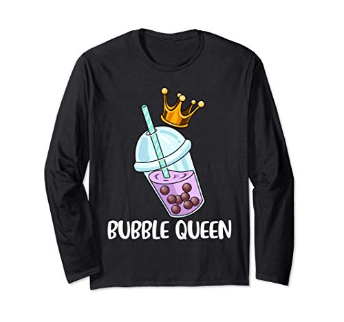 Cadeau Bubble Tea Filles Femmes Bubble Queen Bubble Tea Manche Longue