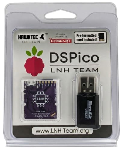 HawkTec Edition DS Flash Cart / DS Flash Card Compatible w/ NDS DS DSi 2DS 3DS (R4 Upgrade) – 8GB Micro SD Included – Built on LNH Team Open-Source Platform, RP2040 MCU Powered, Dual Power, 6MB/s SD Read, Full DS Mode & Pico Launcher Support