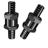 EVIL ENERGY 3/8' Fuel Check Valve One Way Inline Non Return Diesel Gasoline Black (10mm OD,2PCS)