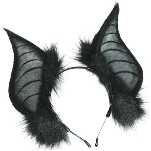 Bandeau oreilles de chauve-souris confortable qui ne glisse pas pour cosplay