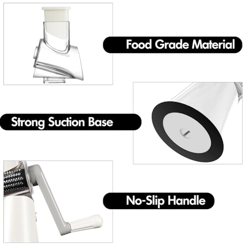 Râpe à fromage rotative haut de gamme en acier inoxydable durable - 8