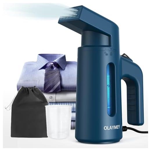 OLAYMEY Steamer Dampfglätter 700W, Dampfbügeleisen Kleidung Steamer Fast Wrinkle Remover, Dampfbürste Faltenentferner Kleingeräte Verwendbar für Reisen, Büro und Zuhause