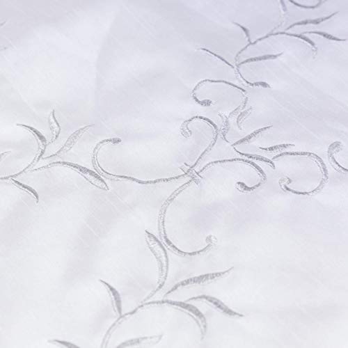 Homey-COZY-56-inch-Large-Christmas-Tree-SkirtWhite-and-Silver-Floral-Vine-Luxury-Embroidered-Velvet-Christmas-Decoration-Holiday-Wreath Homey COZY 56 inch Large Christmas Tree SkirtWhite and Silver Floral Vine Luxury Embroidered Velvet Christmas Decoration Holiday Wreath