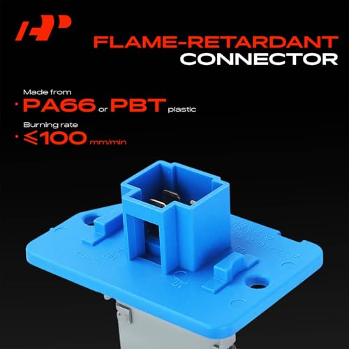 Image of A-Premium Front HVAC Blower Motor Resistor Compatible with Hyundai Accent 2005-2011, Santa Fe 2019, Accent 2018-2019, Santa Fe XL 2019 - Replace# 970351E100, 970351C000