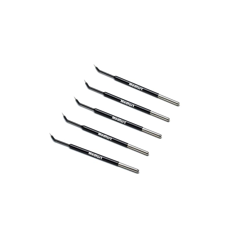 Medfort Colorado Micro Dissection Needle Set, Angled 7cm, Tungsten Carbide Point, 5 Pieces