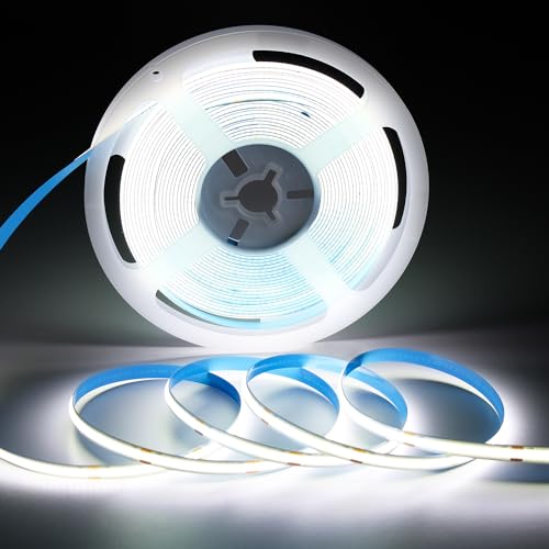 ShineBurky COB ledテープライト 10m 24V 昼光色 6000K CRI93+ 高輝度 テープライト 間接照明 切断可能 取付簡単 非防水 寝室/お部屋/インドア/アウトドア 飾り DIY