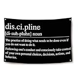 Lyeedoom DOING WHAT NEEDS TO BE DONE Motivational Gym Banner - Workout Discipline Wall Art for Home Gym & Fitness Room - Exercise Focus Tapestry with Inspirational Quote for Garage and Office Decor