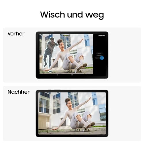 Samsung Galaxy Tab S10 Lite AI Tablet, Android Tablet, 6 GB RAM, 128 GB Speicher, 27,7 cm/10,9\ Display mit 90 Hz, Inkl. S Pen, Wi-Fi, Grey, 3 Jahre Herstellergarantie [Exklusiv auf Amazon]