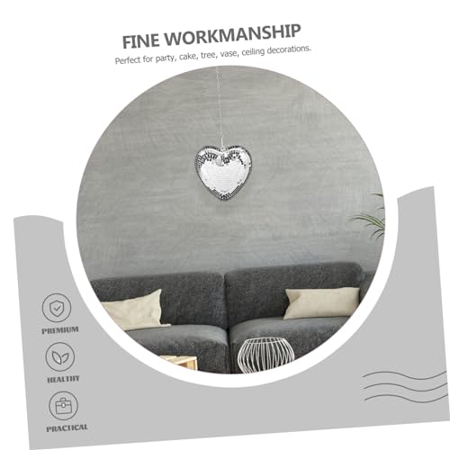 Espejo colgante reflectante en forma de corazón Zerodeko para decoración de bodas y fiestas, decoración moderna para el hogar miniatura 3