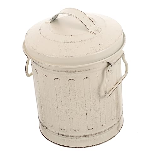 VICASKY Secchio Per Cenere in Metallo Con Design Vintage Per Con Maniglia Utilizzo Versatile Come Contenitore Per Stoccaggio Al Chiuso