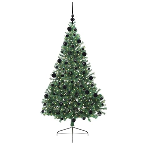 Árbol de Navidad artificial pre-iluminado Gecheer para evitar cables y decorar fuera y dentro 4