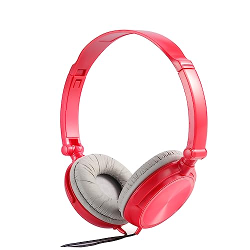 PartyKindom Headphones Lightweight Foldable over Ear Microphone for Pc Laptop Bass Headphones Volume Control for Smartphones for Gaming and Office Use