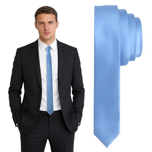 Image of Skinny Tie Men Women 2 inch (5CM) Slim Necktie Solid Thin Ties Formal