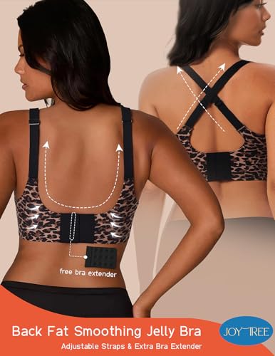 Image of JOYTREE Silky Bras for Women No Underwire V Neck Bralettes for Women Cloud Feel Everyday T Shirt Bra with Extender-LD, L