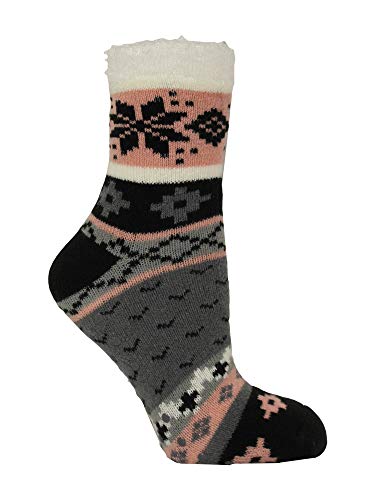 Steve Madden Legwear Women's Cozy Cabin Crew SM46525, Gray, 9-11