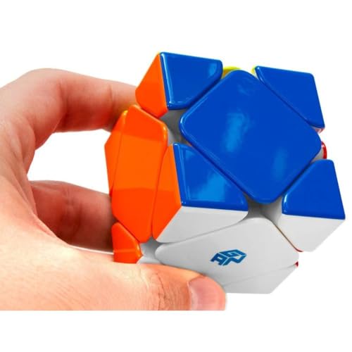 Image of GAN Skewb Enhanced Magnetic Speed Cube | UV Coated Glossy Finish, Core Magnets & GES Pro Dual Adjustment | Lightest 79g Design & 90 Corner Cutting