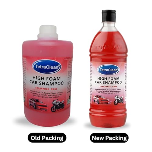 Image of Tetraclean High Foam Car Shampoo Car Washing Liquid- Rose Scented | For Home & Commercial Use, (2 L)