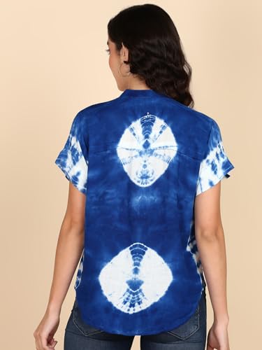 Image of Maaesa Hand Dyed Rayon Top for Women