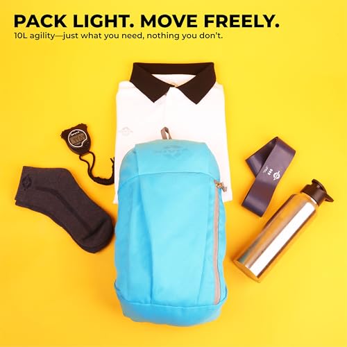 Image of Nivia Pulse Junior 2.0 Backpack For Men & Women, Water-Resistant Sports Backpack, Lightweight, Durable 600D Polyester, Double-Zip Main Compartment & Secure Front Pocket, Capacity-10 Litres