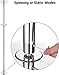 ZeHuoGe Spinning Staticb Fitness Dancing Pole Kit 45mm 40Cr Steel 7 to 9.25FT Height Adjustable Max Load 1102 Lbs US Delivery (Silver - Spinning, Static)
