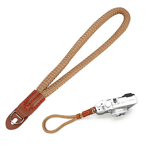 Kamera Handriemen, Baumwolle Atmungsaktiver Handgriff Handgelenkriemen Anti-Lost Lanyard für Digitalkamera, für Männer Frauen (Schwarz)